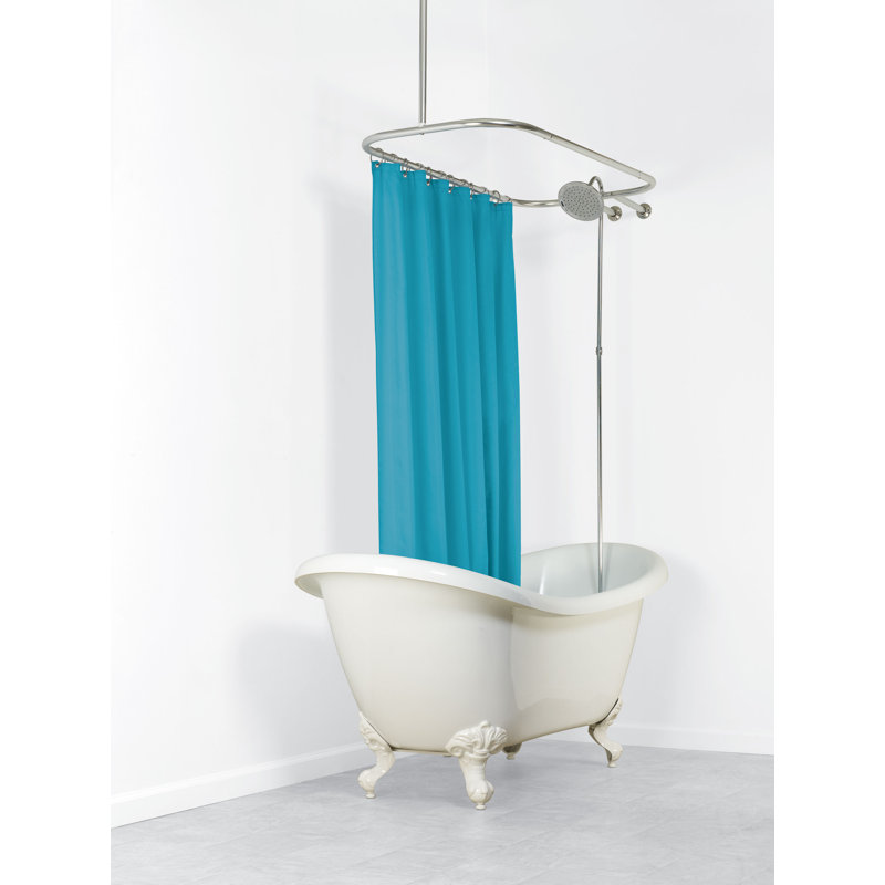 Versalot Never Rust 57.75" Oval Shower Curtain Rod & Reviews Wayfair